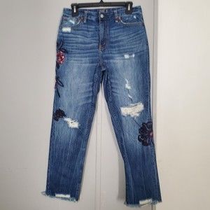 Embroidered Blue Jeans
